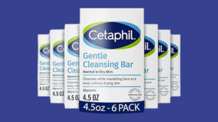 CETAPHIL Gentle Cleansing Bar, 4.5 oz (Pack of 6), Nourishing Cleansing Bar for Dry and Sensitive Skin, Non-Comedogenic, (Packaging may vary)
