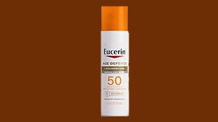 Eucerin Sun Age Defense SPF 50 Face Sunscreen Lotion with Hyaluronic Acid, Hypoallergenic, Non-Comedogenic Sunscreen SPF 50 Free of Fragrance, Oxybenzone and Octinoxate, 2.5 Fl Oz Bottle