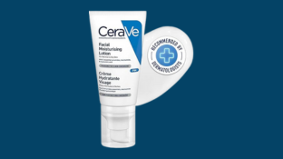 Facial moisturizer from CeraVe to moisturize and protect the skin from the sun, suitable for dry, normal and oily skin, with SPF 25