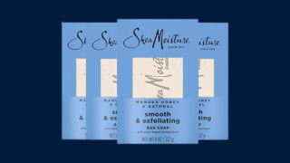 SheaMoisture Bar Soap Manuka Honey Oatmeal 4 Count Smoothing & Exfoliating Smooth and Exfoliating bar soap with 24h shea moisture nutrients for Healthy, Glowing Skin 8 oz