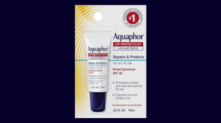 Aquaphor Lip Protectant and Sunscreen Ointment - Broad Spectrum SPF 30 - Relieves Chapped Lips - .35 fl. Oz. Tube