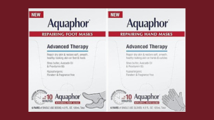 Aquaphor Repairing Hand and Foot Masks Set with Avocado Oil and Shea Butter, Manicure and Pedicure Supplies and At Home Spa Gifts, For Dry Hands and Cracked Feet, 6 Each, Pack of 12